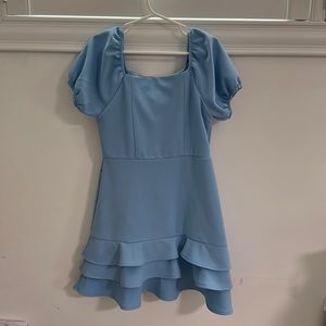 Rare Editions Laguna Scuba tiered ruffle dress size 7